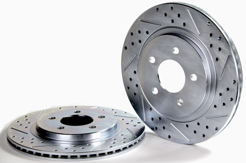 Ford Mustang Brake Rotors (2) - Rear - Baer Brakes - Claw Performance Rotors, Slotted/Drilled - `05-`14